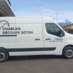 Véhicule de chantier Chablais Découpe Béton pour interventions BTP