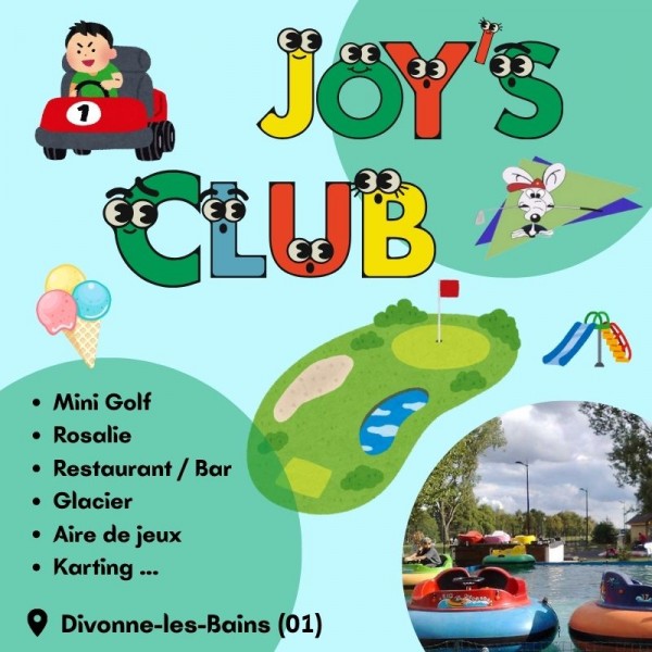 Flyer de présentation du parc multi-activités Joy's Club à Divonne-les-Bains