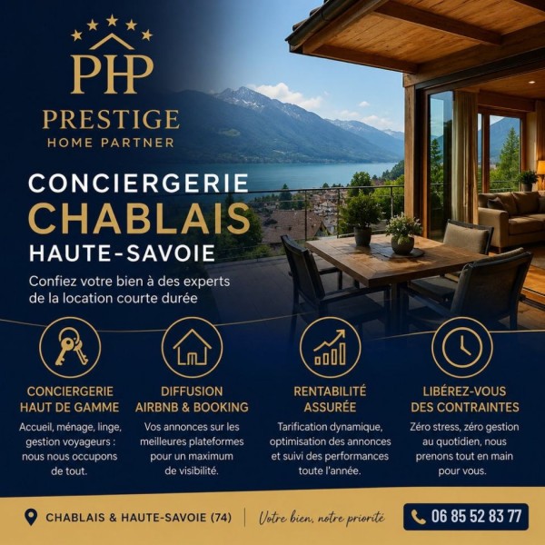 Conciergerie Chablais Haute-Savoie Home Prestige Partner - services de location courte durée Airbnb et Booking