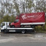 Remorquage d’un fourgon utilitaire avec un plateau spécialisé
