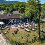 Vue aérienne spectaculaire du restaurant
