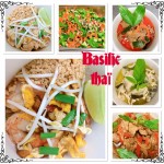 Photomontage de spécialités thaïlandaises du restaurant Basilic Thaï