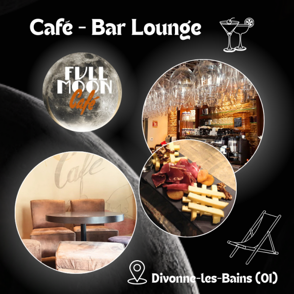 Illustration du logo Full Moon Café, bar-lounge à Divonne-les-Bains