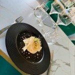 Assiette gastronomique avec un dressage original - restaurant Le Gaium