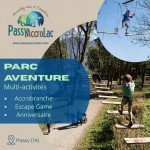 Flyer promotionnel du parc multi-activités Passy Accro Lac à Sallanches