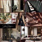 Photomontage décoratif présentant l'univers de Sakura Design, spécialiste en kits déco pour hôtels et locations