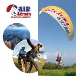 Flyer de présentation de l'école de parapente Air Léman à Thollon-les-Mémises