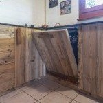 Cuisine sur mesure intégrant un lave-vaisselle, agencement Rob’Art