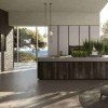 Cuisine haut de gamme Montpellier avec îlot central végétalisé par Aran Cucine Store