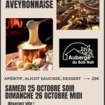 Affiche d'un évènement de l'Auberge du Bois Noir